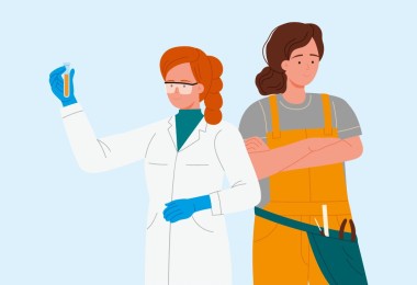 Skizze zweier berufstätiger Frauen